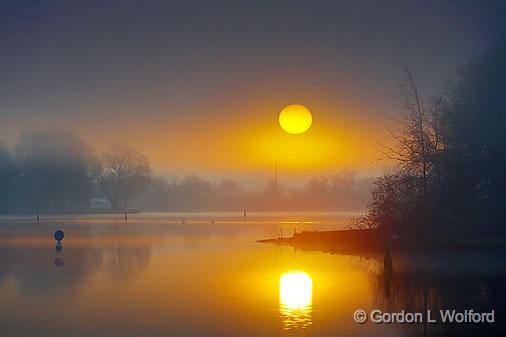Foggy Rideau Canal Sunrise_18826-7.jpg - Photographed along the Rideau Canal Waterway at Smiths Falls, Ontario, Canada.